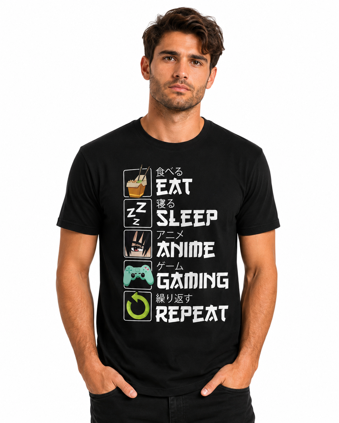 T-Shirt-Anime Lover Men’s Daily Streetwear Casual Top