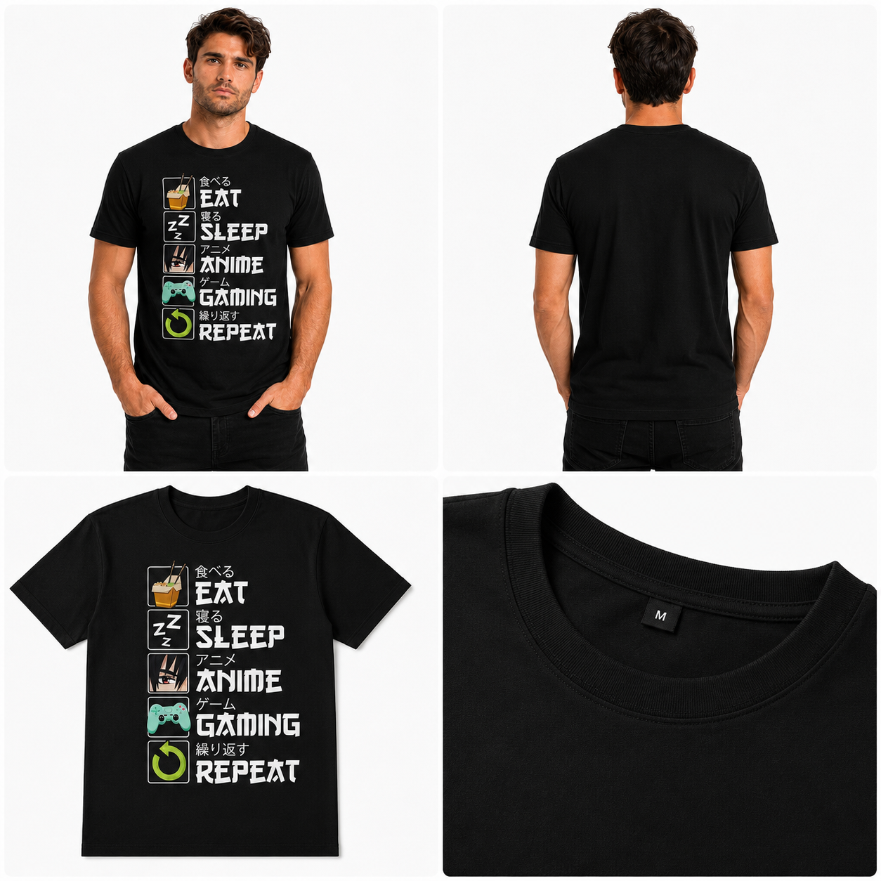 T-Shirt-Anime Lover Men’s Daily Streetwear Casual Top