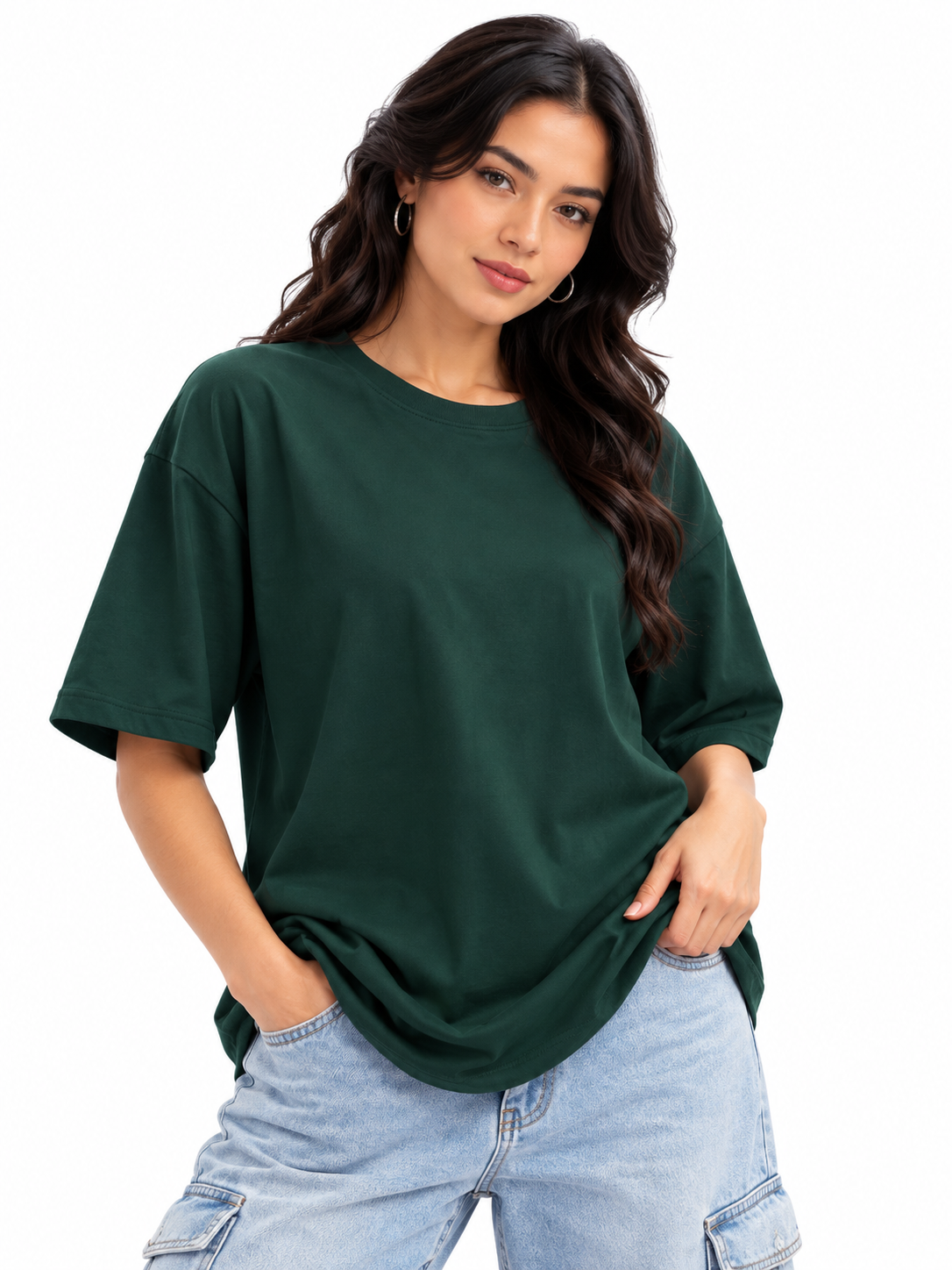 Oversize T-shirt-bottle green