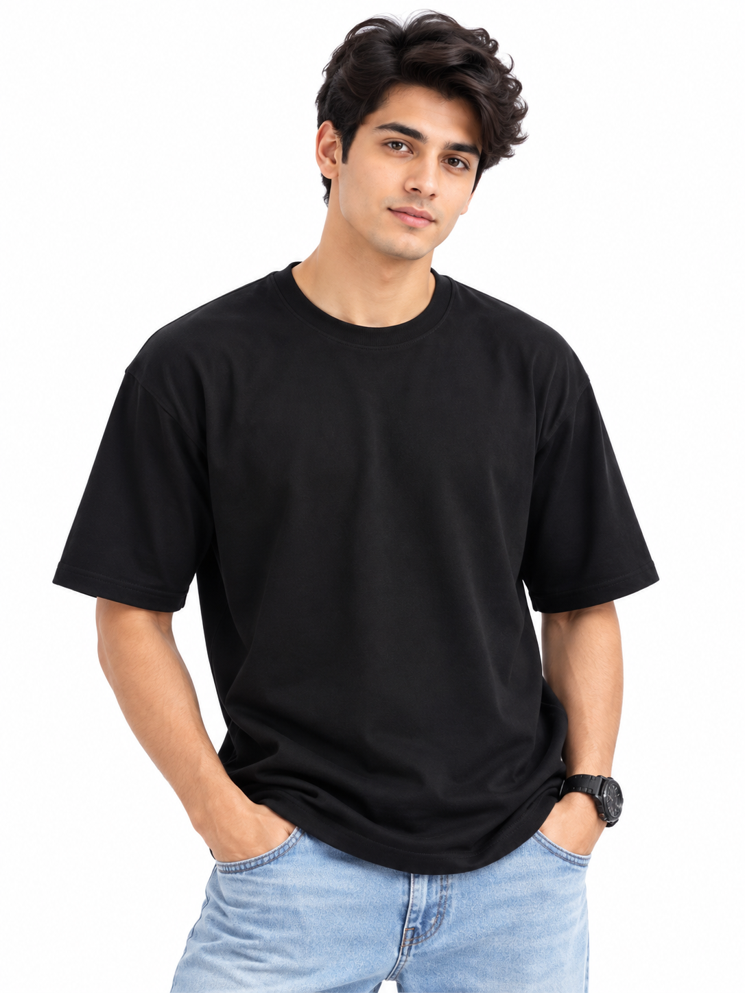 Recycled Oversized French Terry Cotton T-Shirt
