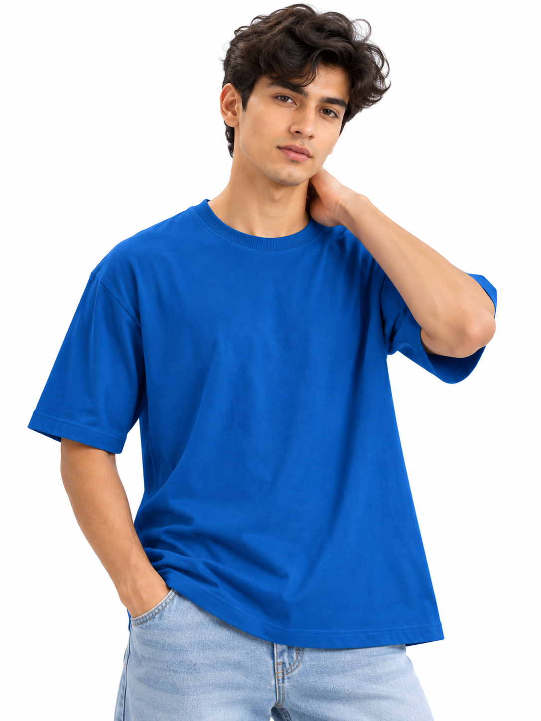Recycle Oversized T-shirt-Blue