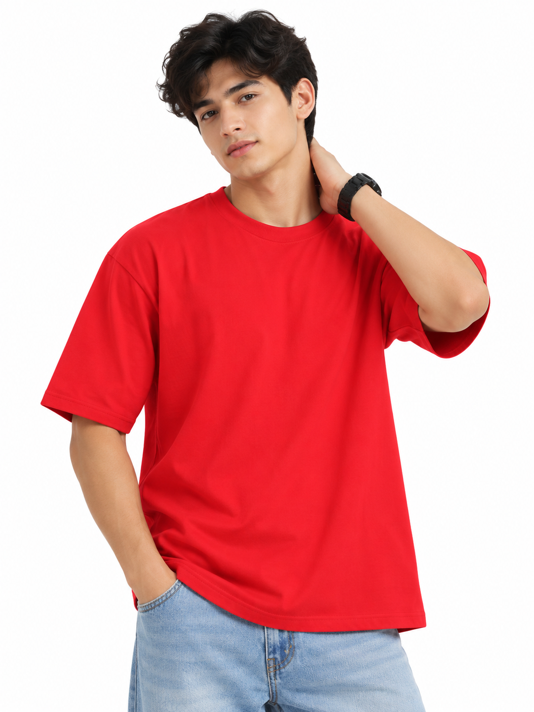 Recycle Oversized T-shirt-Red