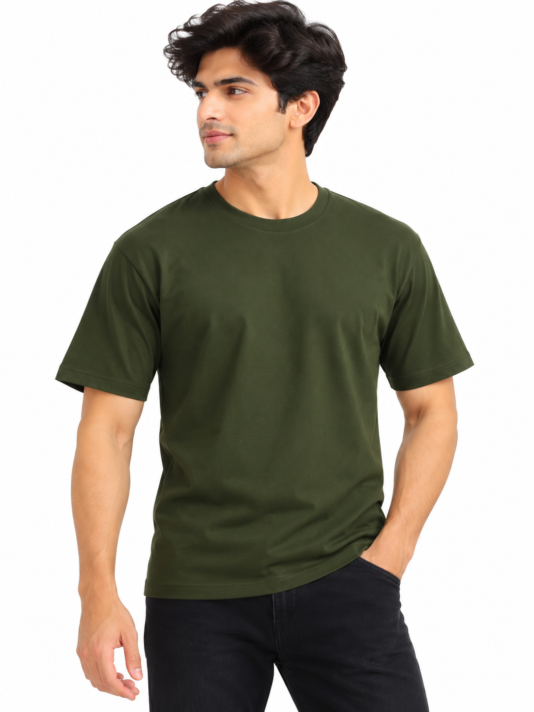 t-shirt - bottle green