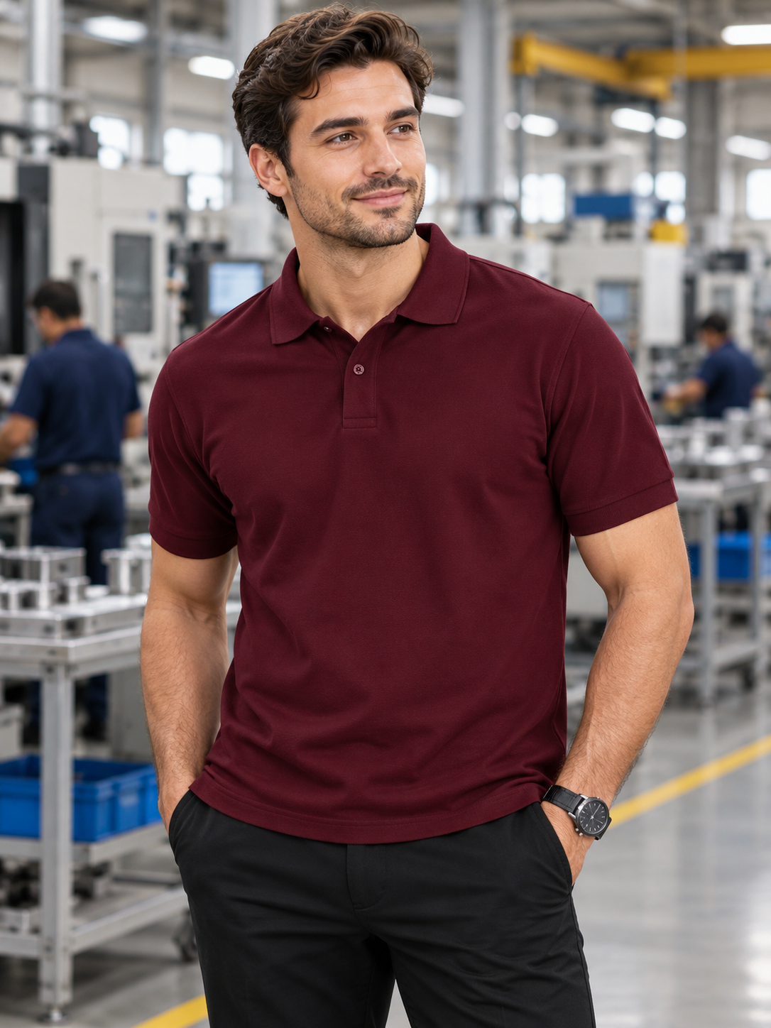 Polo (Polyester)- Maroon